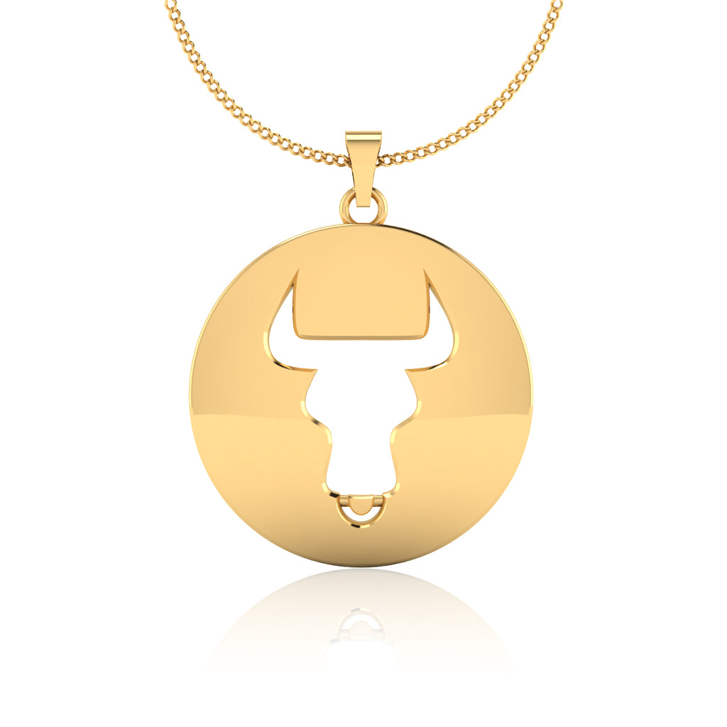 The Taurus Zodiac Gold Pendant – - Main Image