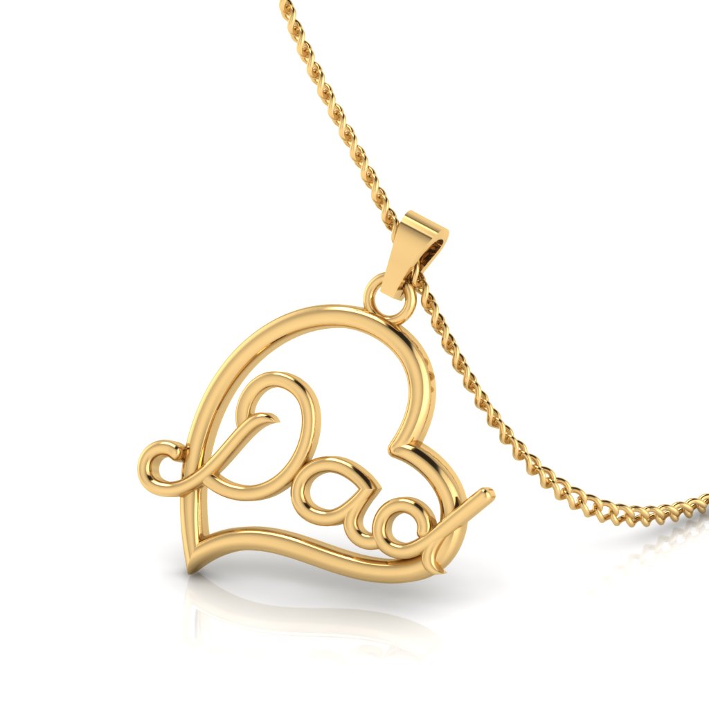 Gold Pendant Necklace Dad Chain Gold The Dad Gold Pendant