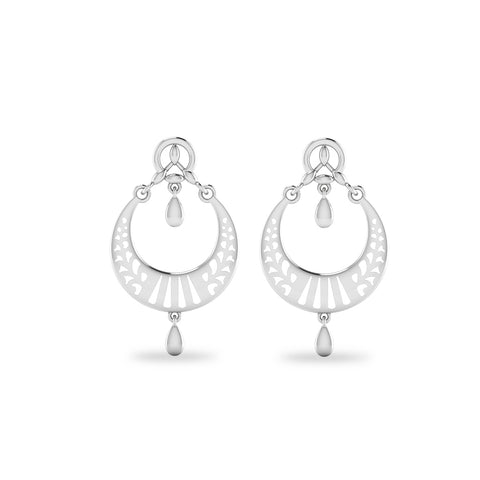 Tripti Silver Chand Bali Earrings
