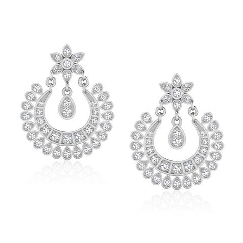 Ashmita Silver Chand Bali Earrings