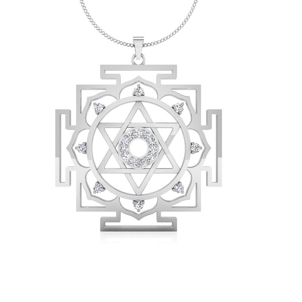 Kuber Yantra Silver Pendant with Chain – iskiuski.com